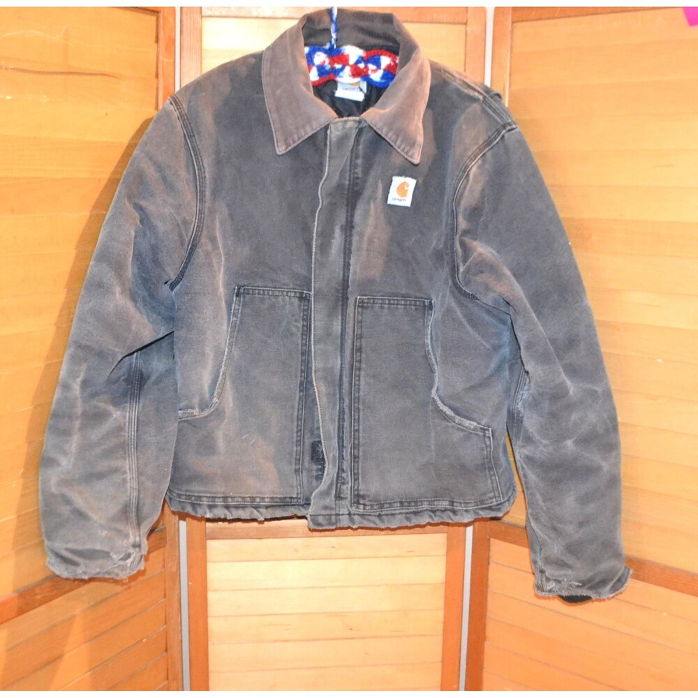 Vintage Carhartt Arctic Jacket Faded Duck Canvas Black
